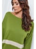 So Cachemire Trui "Ellev" groen/beige