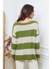 So Cachemire Pullover "Epi" in Beige/ Grün
