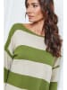 So Cachemire Pullover "Epi" in Beige/ Grün