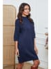 So Cachemire Sukienka dzianinowa "Major" w kolorze granatowym