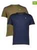 G-Star Koszulki (2 szt.) w kolorze oliwkowo-granatowym