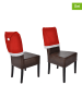 Hollybell 6-delige set: kerststoelhoezen rood - (L)62 x (B)50 cm