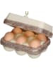 Kersten Kerstboomversiering "Fresh Eggs" wit/beige - (B)8 x (H)6 x (D)6 cm