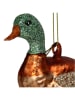Kersten Kerstboomversiering "Duck" broen/groen - (H)14,5 cm