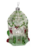 Kersten Kerstboomversiering "Round Greenhouse" groen/wit - (H)12 cm