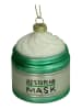 Kersten Kerstboomversiering "Restoring Mask" groen - (H)8 cm