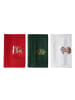 Colourful Cotton 3-delige set: handdoeken rood/groen