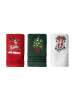 Colourful Cotton 3-delige set: handdoeken rood/groen
