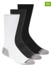 Skechers Skarpety (3 pary) w kolorze antracytowo-czarno-białym