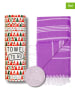 Towel to Go 2tlg. Set: "Wellness & Spa" in Lila