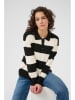 Kaffe Poloshirt crème/zwart