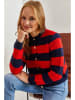 Bianco Lucci Cardigan in Rot/ Dunkelblau