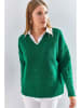 Bianco Lucci Sweter w kolorze zielonym