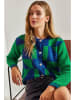 Bianco Lucci Cardigan in Grün/ Blau
