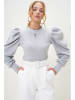 Trend Alaçatı Stili Blouse grijs