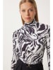 Happiness Istanbul Bluse in Schwarz/ Weiß