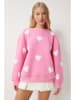 Happiness Istanbul Bluza w kolorze jasnoróżowo-białym