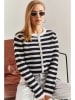 Bianco Lucci Cardigan in Weiß/ Schwarz