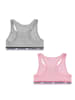 Converse 2er-Set: Bustiers in Grau/ Rosa