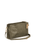 Anna Morellini Leren schoudertas "Luigina" kaki - (B)25 x (H)16 x (D)7 cm
