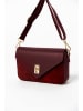 Anna Morellini Leder-Schultertasche "Stefanetta" in Bordeaux - (B)24 x (H)16 x (T)6,5 cm
