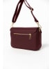 Anna Morellini Skórzana torebka "Stefanetta" w kolorze bordowym - 24 x 16 x 6,5 cm