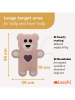 Leschi Bio-Körnerkissen "Bär Teddy" in Rosa - (L)40 x (B)4 x (H)14 cm