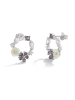 Miu Silver Silber-Ohrstecker mit Edelsteinen und Perlmutt