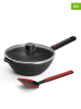 Woll 3tlg. Set: Wok- & Rührpfanne in Schwarz - Ø 24 cm