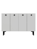 Evila Sideboard in Weiß - (B)120 cm - (H)80 cm - (T)29,6 cm