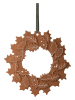 Rosendahl Decohanger "Gingerbread Julekrans'' lichtbruin - Ø 18,5 cm
