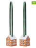 Rosendahl 2er-Set: Dekohänger ''Gingerbread Juleophæng'' in Hellbraun - (H)5 cm