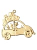 Rosendahl Zawieszka dekoracyjna "Julebil" w kolorze złotym - wys. 6,5 cm