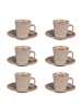 TABLE PASSION 6er-Set: Kaffeetassen ''Liv'' in Beige - 90 ml
