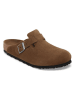 Birkenstock Leder-Clogs "Boston Leve" in Braun