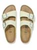 Birkenstock Skórzane klapki "Arizona" w kolorze zielonym
