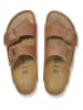 Birkenstock Leren slippers "Arizona" lichtbruin