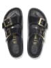 Birkenstock Leder-Pantoletten "Arizona"  in Schwarz