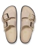 Birkenstock Skórzane klapki "Arizona" w kolorze beżowym