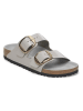 Birkenstock Leren slippers "Arizona" grijs - wijdte S