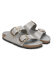 Birkenstock Leren slippers "Arizona" grijs - wijdte S