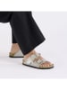 Birkenstock Leder-Pantoletten "Arizona" in Grau - Weite S