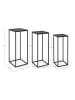 Bizzotto Stoliki (3 szt.) "Nucleos" w kolorze czarnym