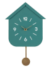 Bizzotto Wandklok "Home" groen - (B)24 x (H)37,5 x (D)5,5 cm