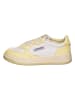 AUTRY Leder-Sneakers "Medalist" in Weiß/ Gelb