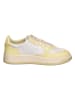 AUTRY Leder-Sneakers "Medalist" in Weiß/ Gelb