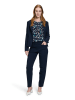 Betty Barclay Bluse in Dunkelblau/ Petrol/ Weiß