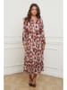 L'armoire de Suzette Kleid in Bordeaux/ Braun/ Creme