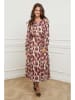 L'armoire de Suzette Kleid in Bordeaux/ Braun/ Creme
