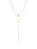 Heliophilia Rosévergulde ketting met hanger - (L)65 cm